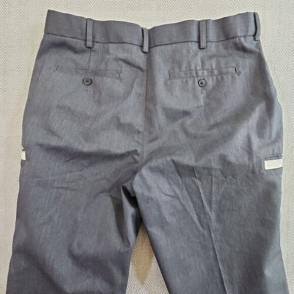 Twinhill Men's 36W 30L Flat Front Dark Gray Work Pants Reflective Stripe - Picture 4 of 12